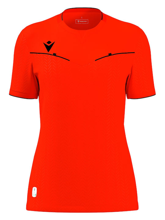 Kateryn Eco Damen Kurzarm Schiedsrichterhemd Neonrot