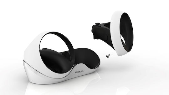 Maxx Tech Ps5 Psvr2 Controller-Ladestation 2 Controller mit LED-Beleuchtung Weiß