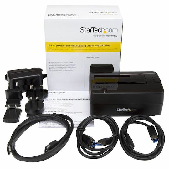 StarTech USB-A Docking Station με 4K PD Ethernet Μαύρο (SDOCKU313E)