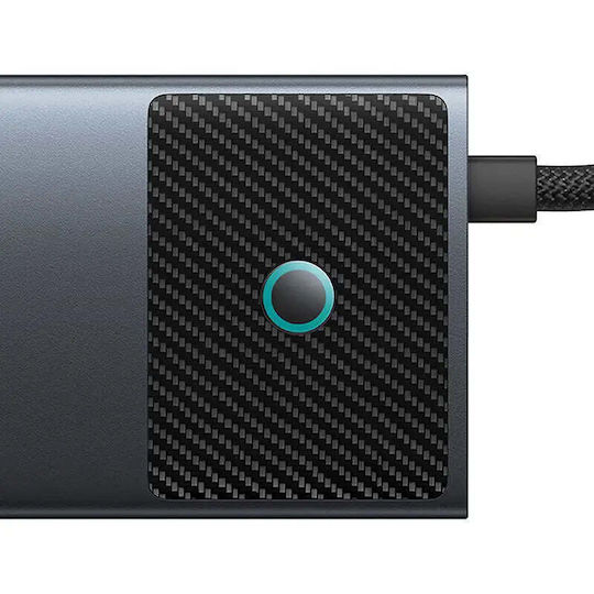 Baseus BS-OH083 USB-C Докинг станция с HDMI 4K PD Ethernet и свързване 2 монитора Черен