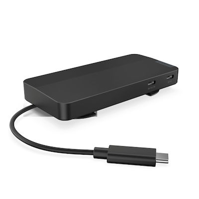 Lenovo Travel Docking Station με Dock / USB-C / Διπλό USB-C HDMI/DisplayPort 4K Ethernet Μαύρο