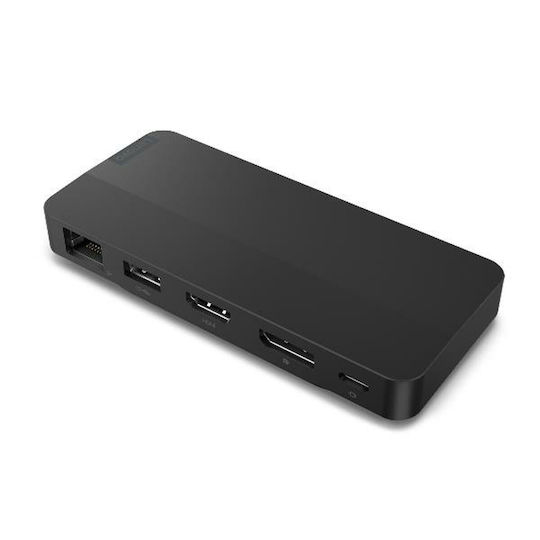Lenovo Travel Docking Station with Dock / USB-C / Dual USB-C HDMI/DisplayPort 4K Ethernet Black