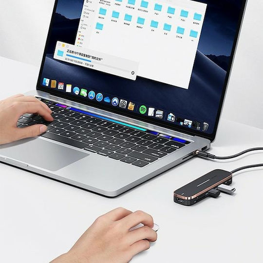 Usams USB-C Докинг станция с HDMI Черен (SJ578HUB01)