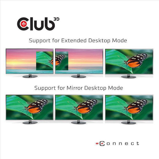 Club3D USB-C Stație de andocare cu DisplayPort Negru (CSV-1550)