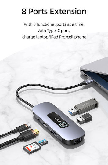 Usams US-SJ643 USB-C Docking Station με 4K PD Ethernet