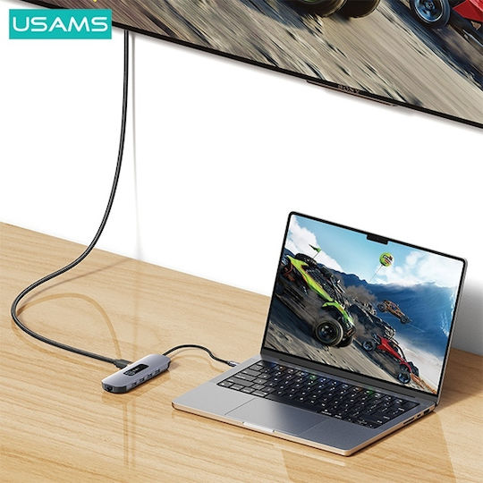 Usams US-SJ644 USB-C Docking Station με HDMI 4K PD Ethernet