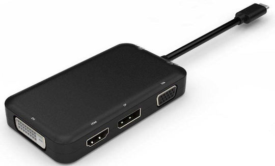 Microconnect USB-C Docking Station με HDMI/DisplayPort 4K Μαύρο (USB3.1CCOM10)