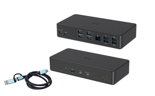i-tec USB-C Docking Station με HDMI/DisplayPort 4K PD Ethernet και σύνδεση 2 Οθονών Μαύρο (CADUAL4KDOCKPD2)
