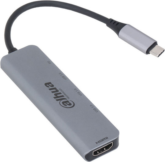 Dahua DH-TC35 USB-C Docking Station with HDMI 4K PD Gray