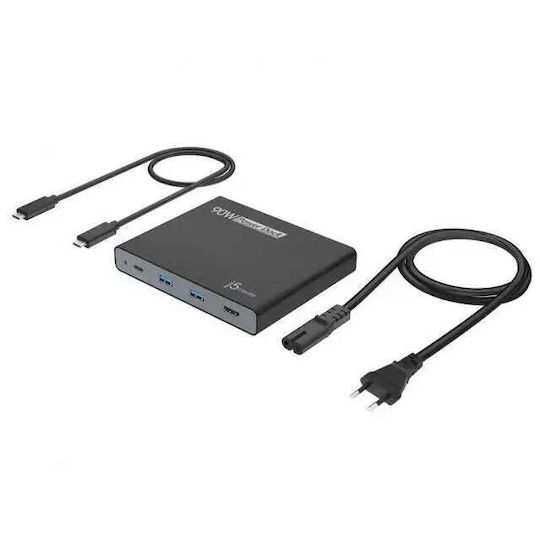 J5 Create USB-C Docking Station mit HDMI 4K PD Schwarz (JCDP392-EN)