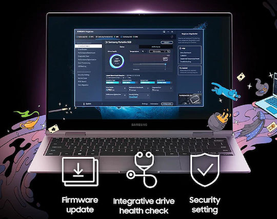 Samsung T9 USB 3.2 External 2.5" SSD 2TB Black