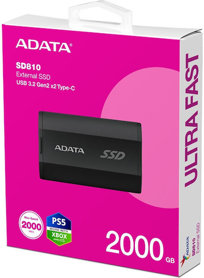 Adata SD810 USB 3.2 External 2.5" SSD 2TB Black