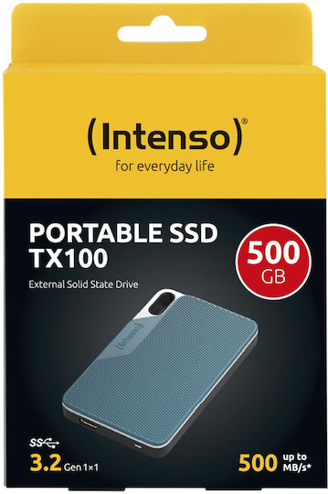 Intenso TX100 USB 3.2 Външен SSD 500ГБ 2.5" Син