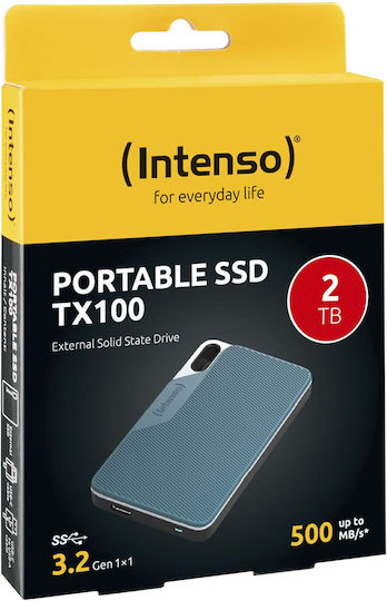 Intenso TX100 USB 3.2 Външен SSD 2000ГБ 2.5" Син