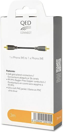 QED Cable RCA male - RCA male 3m QE8144