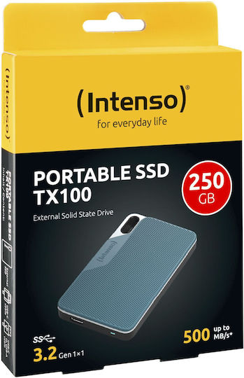 Intenso TX100 USB 3.2 Външен SSD 250ГБ 2.5" Син