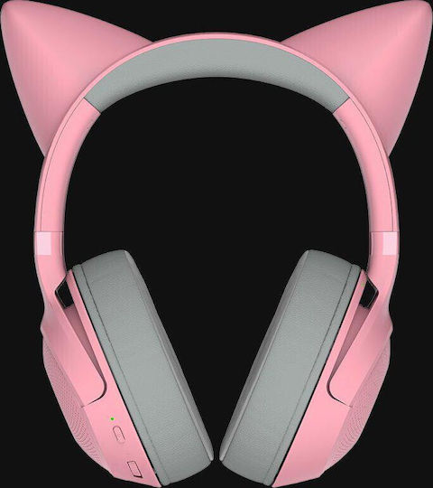 Razer Kraken Kitty V2 BT Ασύρματα / Ενσύρματα Over Ear Ακουστικά με 40 ώρες Λειτουργίας Ροζ
