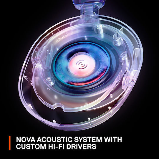 SteelSeries Arctis Nova 7X Wireless Over Ear Gaming Headset with Bluetooth and USB Connectivity White for PC