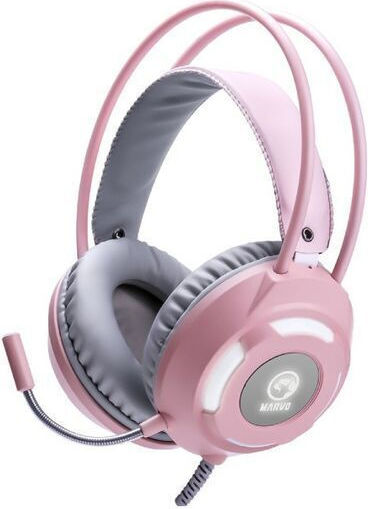 Marvo HG8936 Over Ear Gaming Headset με σύνδεση 2x3.5mm / USB Ροζ