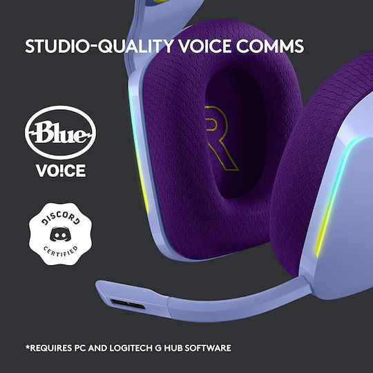 Logitech G733 Wireless Over Ear Gaming Headset with Connection USB Lilac