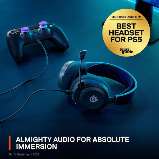 SteelSeries Arctis Nova 1P Over Ear Gaming Headset με σύνδεση 3.5mm