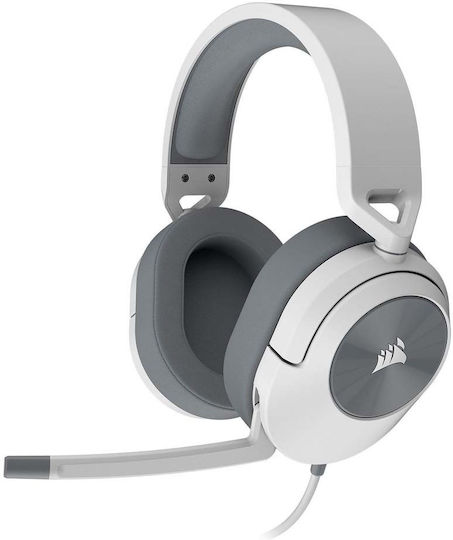 Corsair HS55 Drahtloses Über Ohr Gaming-Headset mit Bluetooth / USB Verbindung Weiß für PC / PS4