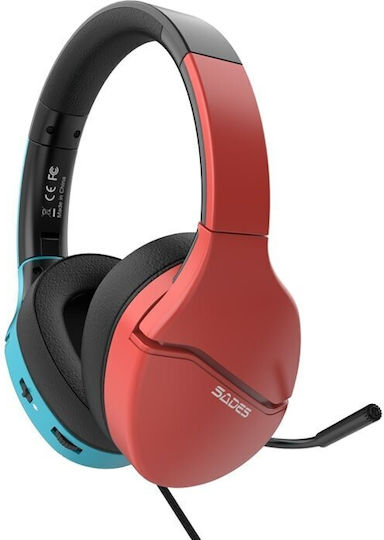 Sades Sower Over Ear Gaming Headset with Connection 3.5mm Blue / Black
