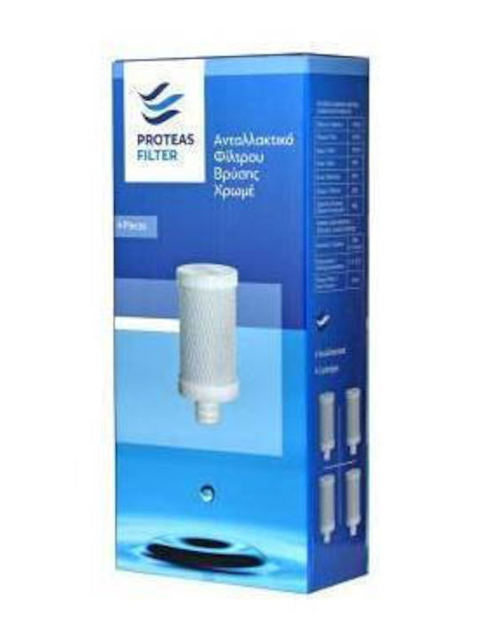 Proteas Filter Water Filter Replacement for Faucet made of Activated Carbon 4pcs