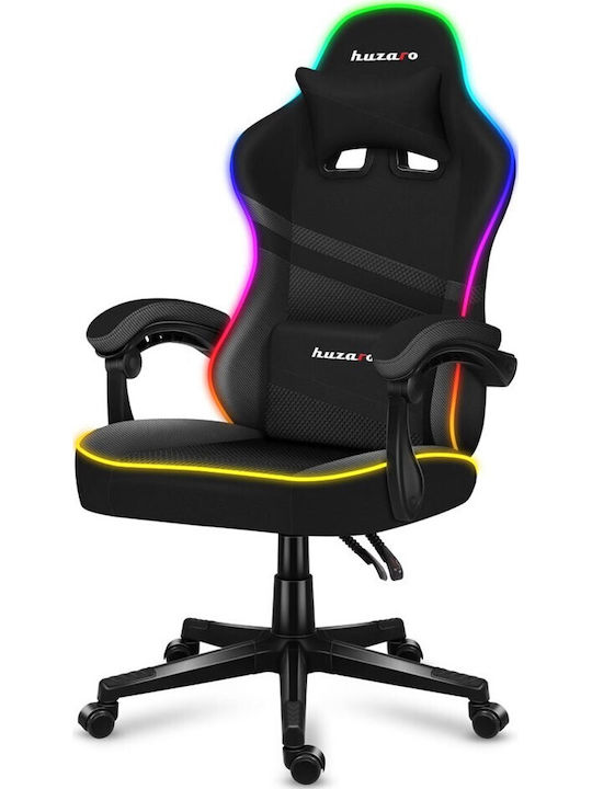 Huzaro Force 4.4 Artificial Leather Gaming Chair with RGB Lighting Black