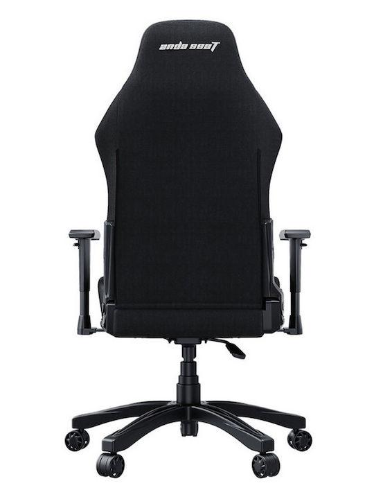 Anda Seat Luna Large Υφασμάτινη Καρέκλα Gaming με Ρυθμιζόμενα Μπράτσα Μαύρη