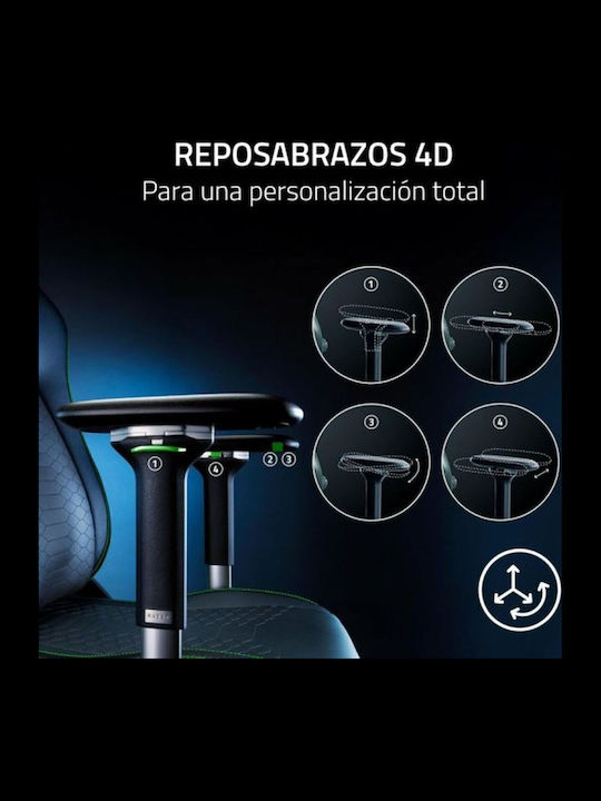 Razer Iskur V2 Геймърски стол с регулируеми подлакътници Сив