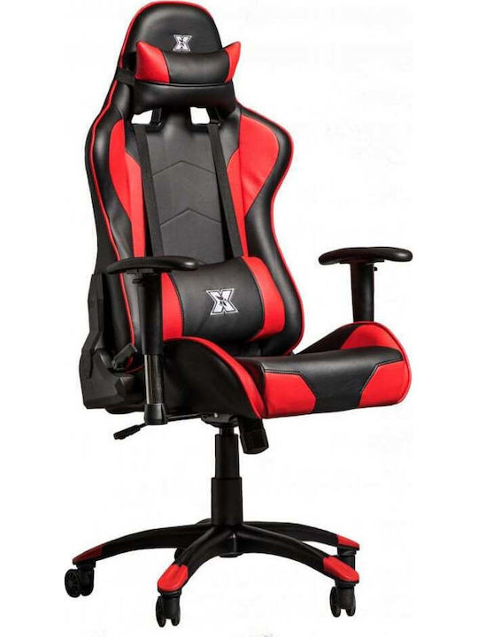 Serioux Torin Artificial Leather Gaming Chair with Adjustable Arms Black/Red
