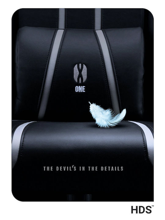 Diablo X-One 2.0 King Size Καρέκλα Gaming Δερματίνης με Ρυθμιζόμενα Μπράτσα Μαύρο / Λευκό