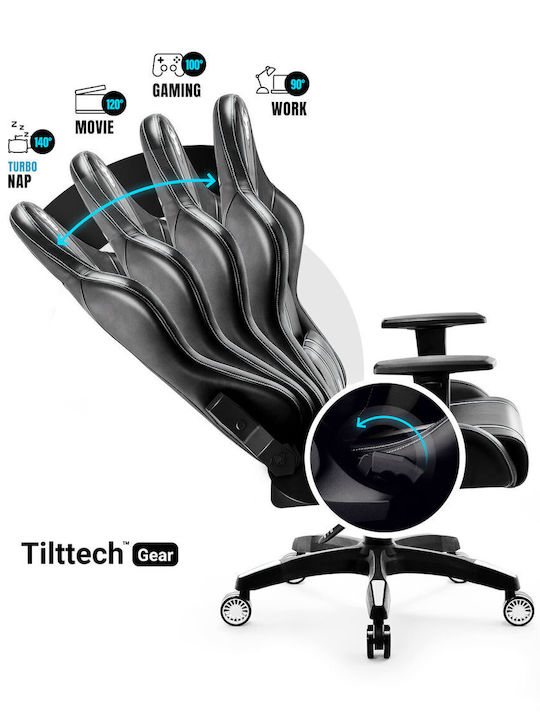 Diablo X-One 2.0 King Size Καρέκλα Gaming Δερματίνης με Ρυθμιζόμενα Μπράτσα Μαύρο / Λευκό