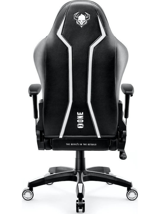 Diablo X-One 2.0 King Size Καρέκλα Gaming Δερματίνης με Ρυθμιζόμενα Μπράτσα Μαύρο / Λευκό
