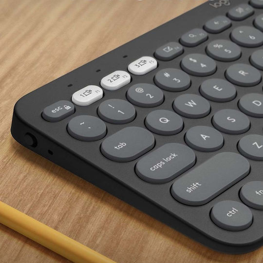 Logitech Pebble Keys 2 K380s Безжично Само клавиатура Международен английски Сив