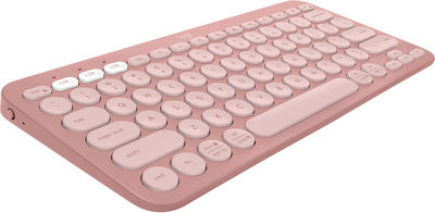 Logitech K380s Fără fir Bluetooth Doar tastatura Engleză US Roz