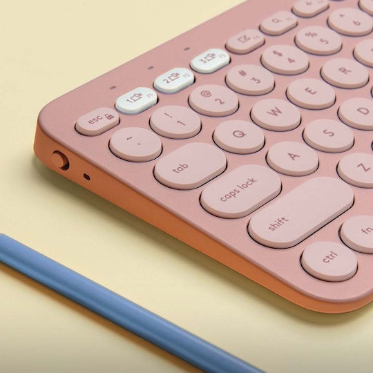 Logitech K380s Безжично Само клавиатура Английски US Розов