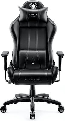 Diablo X-One 2.0 Normal Size Artificial Leather Gaming Chair with Adjustable Arms Black