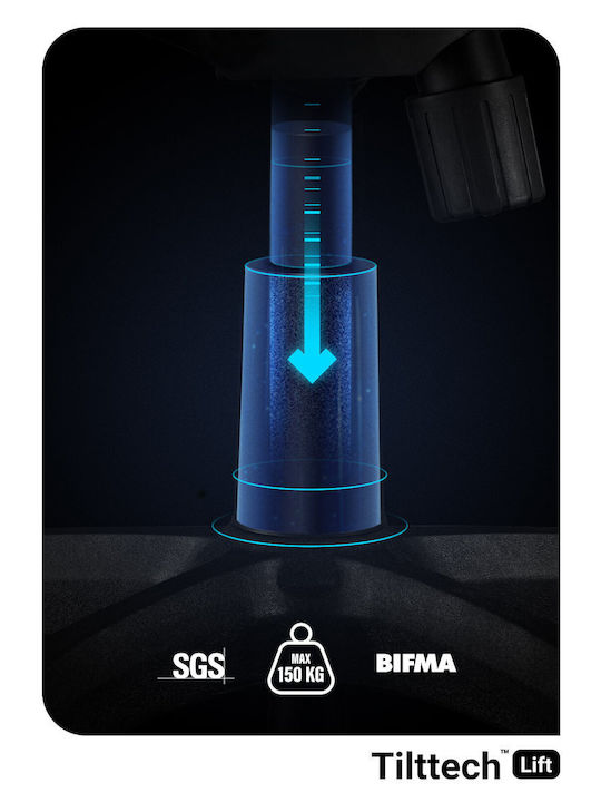 Diablo X-One 2.0 Normal Size Καρέκλα Gaming Δερματίνης με Ρυθμιζόμενα Μπράτσα Μαύρη