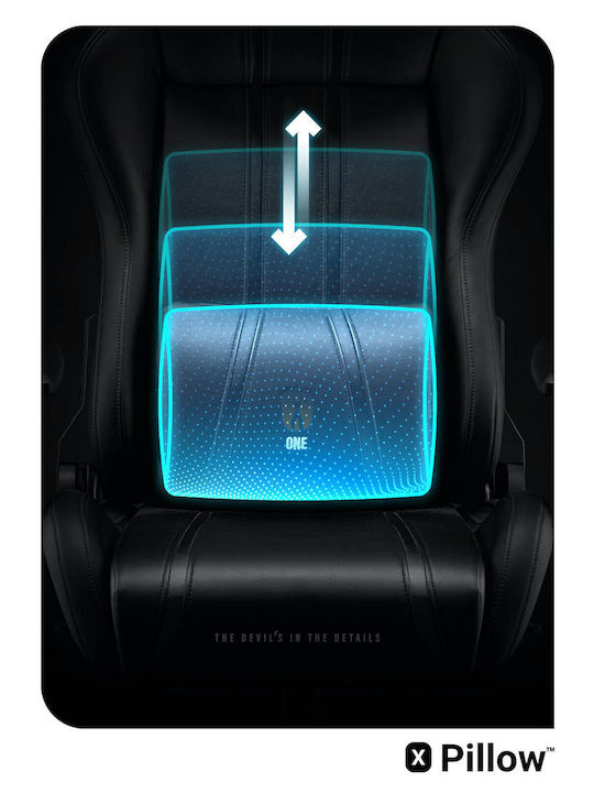 Diablo X-One 2.0 Normal Size Καρέκλα Gaming Δερματίνης με Ρυθμιζόμενα Μπράτσα Μαύρη
