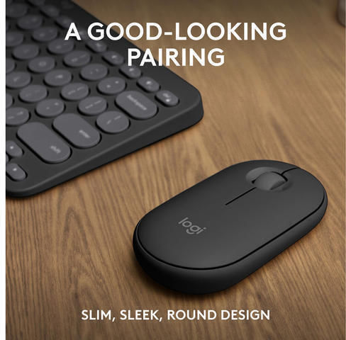 Logitech Pebble 2 for MAC Ασύρματο Bluetooth Σετ Πληκτρολόγιο & Ποντίκι Αγγλικό US Συμβατό με Mac