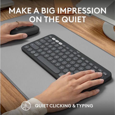 Logitech Pebble 2 for MAC Ασύρματο Bluetooth Σετ Πληκτρολόγιο & Ποντίκι Αγγλικό US Συμβατό με Mac