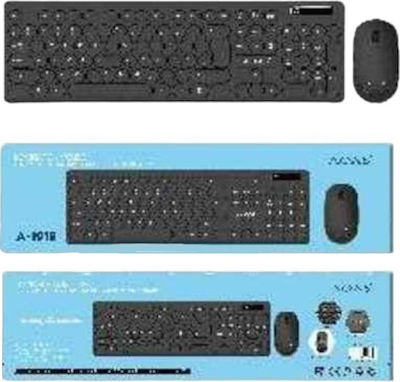 Aoas A1012 Kabellos Bluetooth Tastatur & Maus Set Englisch US Gray