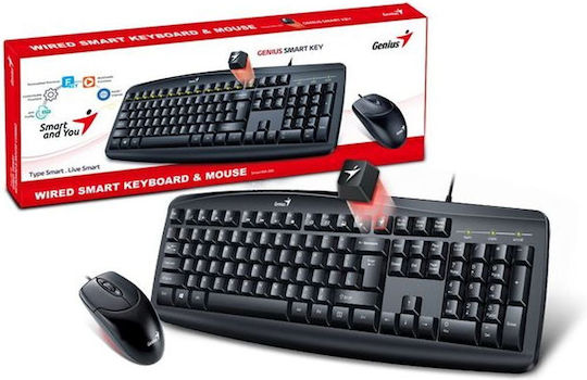 Genius Smart Combo KM-200 Σετ Πληκτρολόγιο & Ποντίκι Αγγλικό US