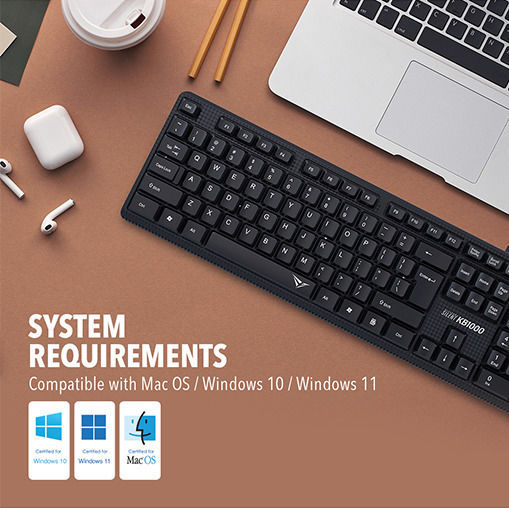 Alcatroz KB1000S Πληκτρολόγιο Αγγλικό US