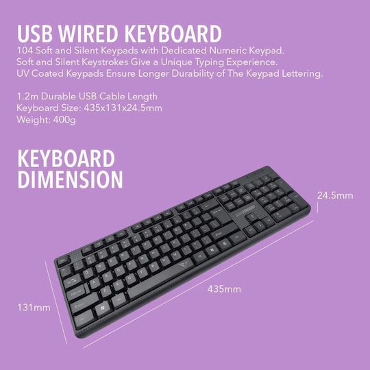 Alcatroz KB1000S Πληκτρολόγιο Αγγλικό US