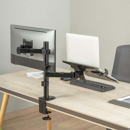 LogiLink Dual Monitor/Notebook BP0175 Βάση Γραφείου Οθόνης έως 32" με Βραχίονα