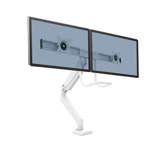 Fellowes Stand Desk Mounted for 2 Monitors up to 32" with Arm White (9909401)