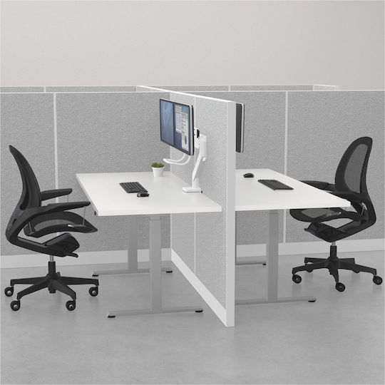 Fellowes Stand Desk Mounted for 2 Monitors up to 32" with Arm White (9909401)
